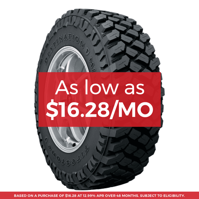 Firestone Destination M/T2 Tire 35x12.50R22LT 117Q - MINIMUM PURCHASE OF 4 TIRES - FREE T-SHIRT INCLUDED!