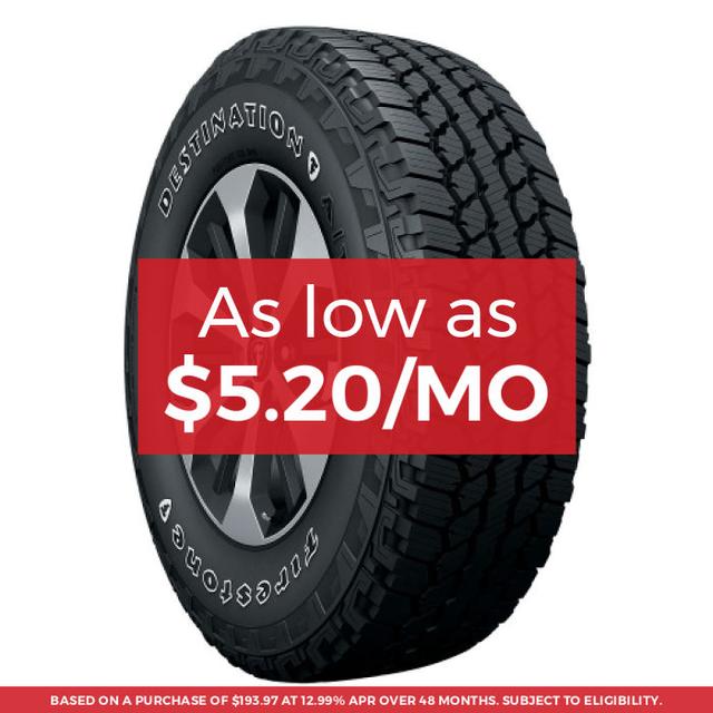 Firestone Destination A/T2 Tire P235/75R16 106S 540 A B White Letter - FREE T-SHIRT INCLUDED!